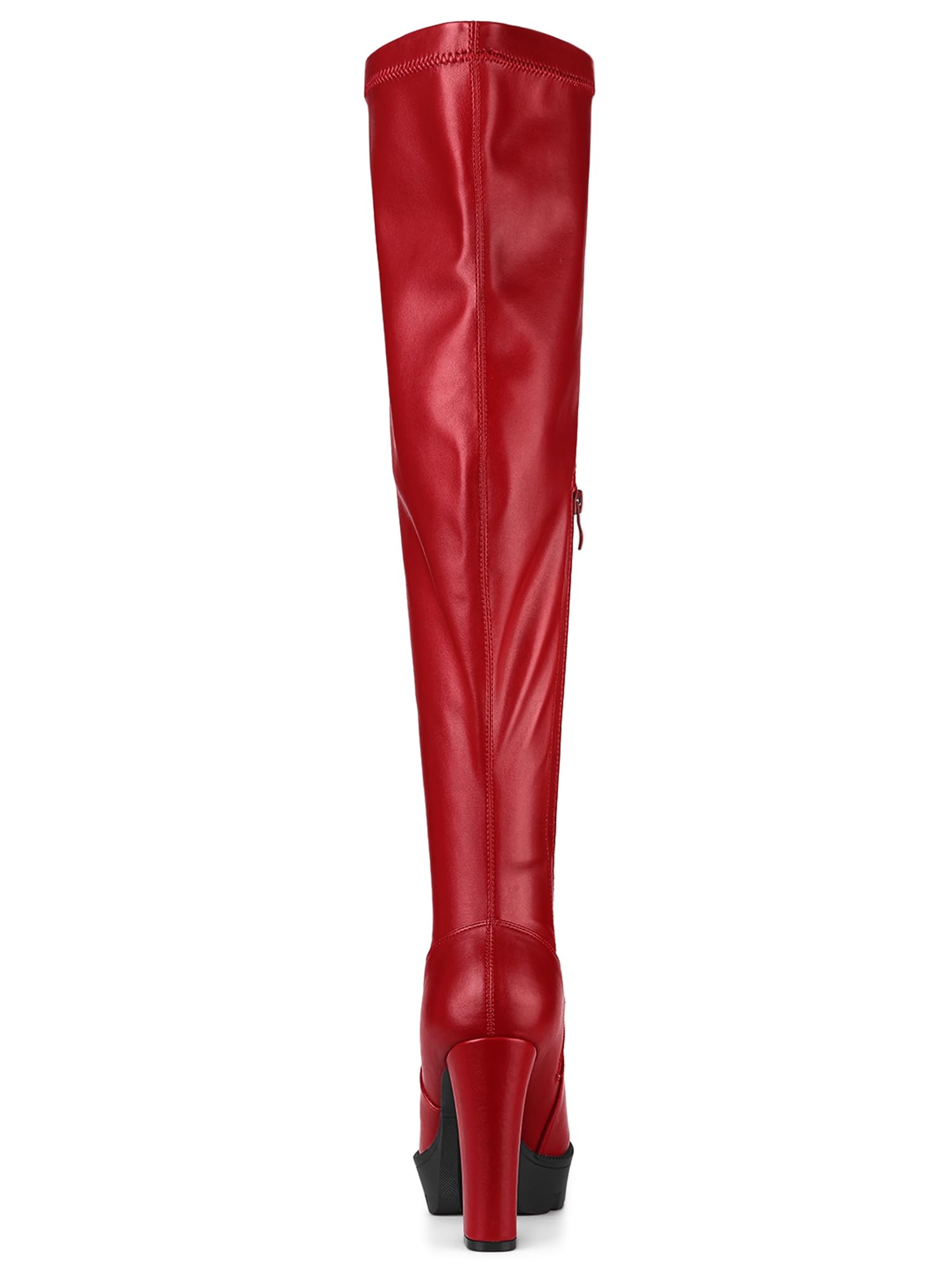 Allegra K Women's Platform Heels - Chunky High Heel Over The Knee Boots for Women, Fashionable Thigh High Boots for Party, Night Out and Winter Style