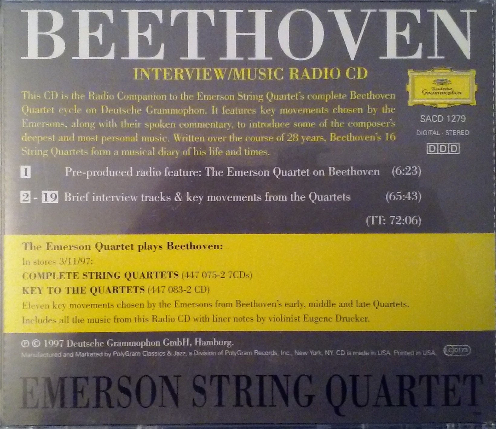 Emerson String Quartet: Beethoven Complete String Quartets | Classical Music CD | Perfect for Relaxation, Study & Dinner Parties