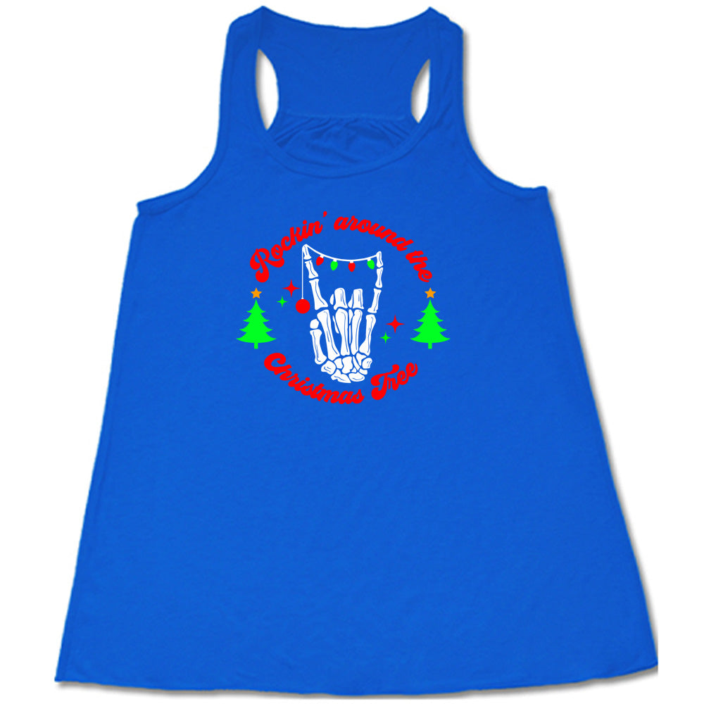 Rockin' Around The Christmas Tree T-Shirt - Festive Holiday Graphic Tee for Christmas Parties & Family Gatherings