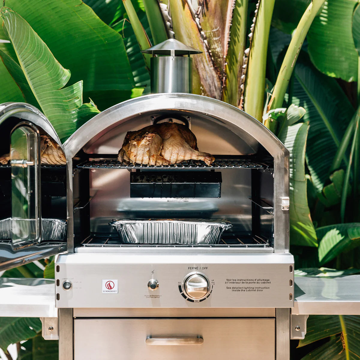 Summerset Grills Freestanding Outdoor Oven - Premium Stainless Steel Pizza & Bread Oven for Backyard, Patio, and Camping Use