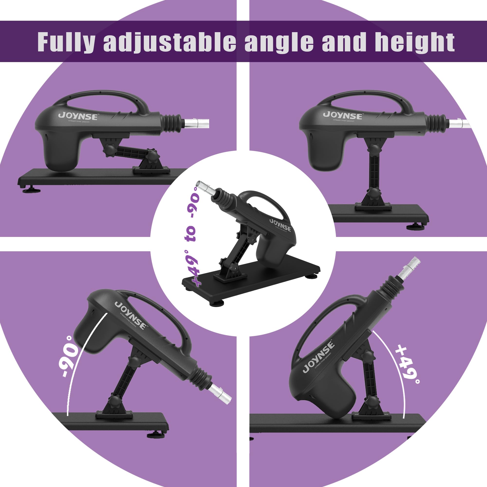 Automatic Thrusting Sex Machine for Men & Women - 5 Attachments Adult Toy with Powerful Motor - Perfect for Couples Play, Solo Pleasure & BDSM Scenes