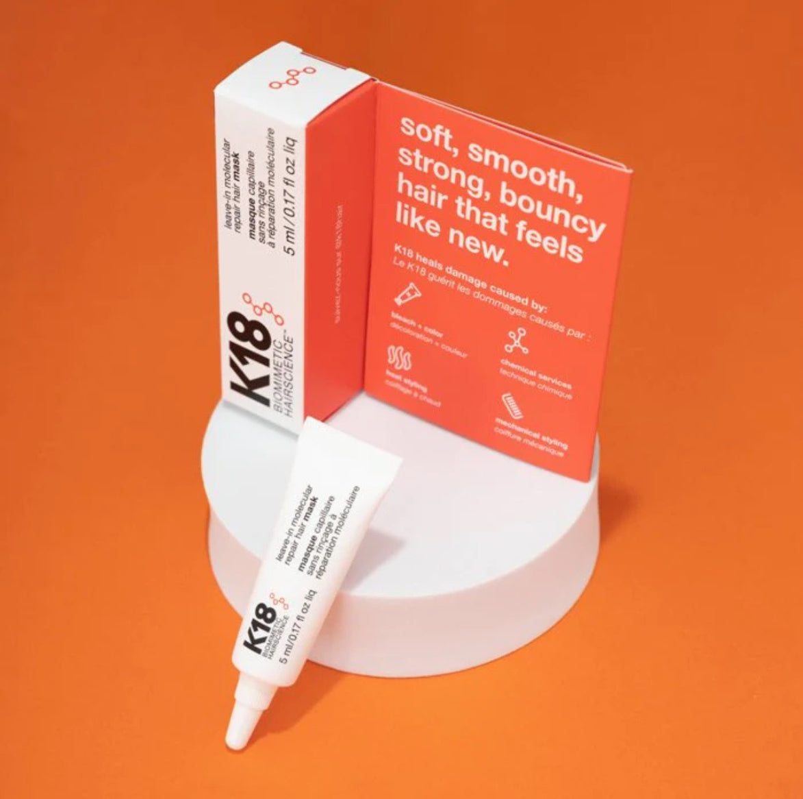K18 Leave-In Hair Mask - Repairing & Hydrating Treatment for Damaged Hair - Perfect for Post-Wash Care & Daily Hair Nourishment