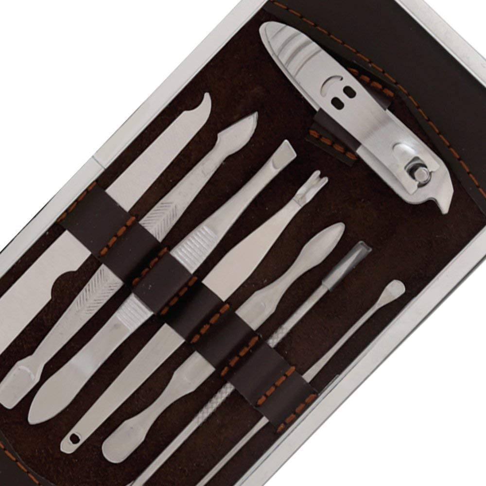 Professional Stainless Steel Manicure Pedicure Kit - 12-Piece Nail Clippers, Scissors & Grooming Tools Set with Travel Case | Perfect for Home, Salon & Travel Nail Care