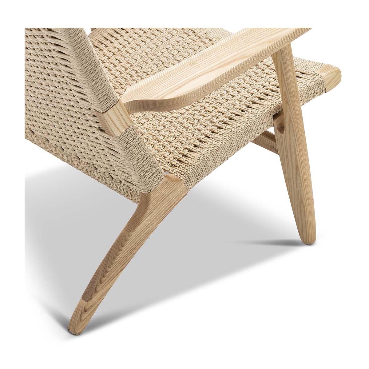 Easi Woven Rope Armchair - Modern Boho Rattan Chair with Cushion, Indoor Outdoor Patio Furniture for Living Room, Bedroom, or Garden Relaxation