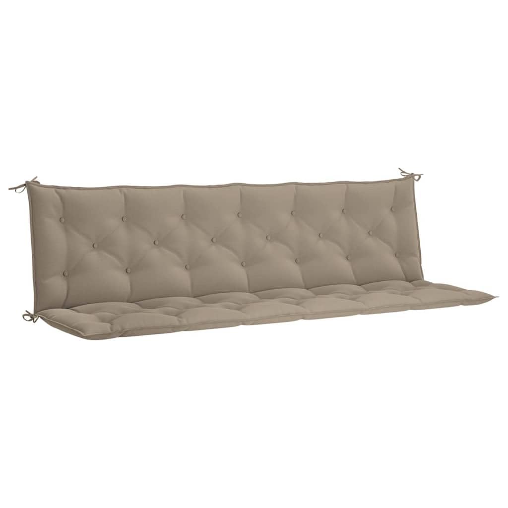 vidaXL 2-Piece Indoor Outdoor Bench Cushions - Non-Slip Water-Resistant Breathable Oxford Fabric Patio Loveseat & Porch Swing Seat Cushions (78.7