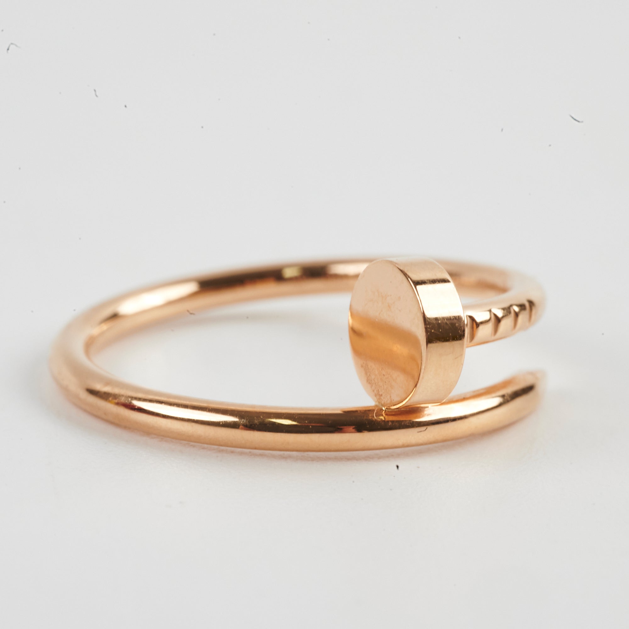 Cartier Small Juste Un Clou JUC Ring 18K Rose Gold Size 53 - Elegant Luxury Jewelry for Women, Perfect for Weddings, Anniversaries & Special Occasions
