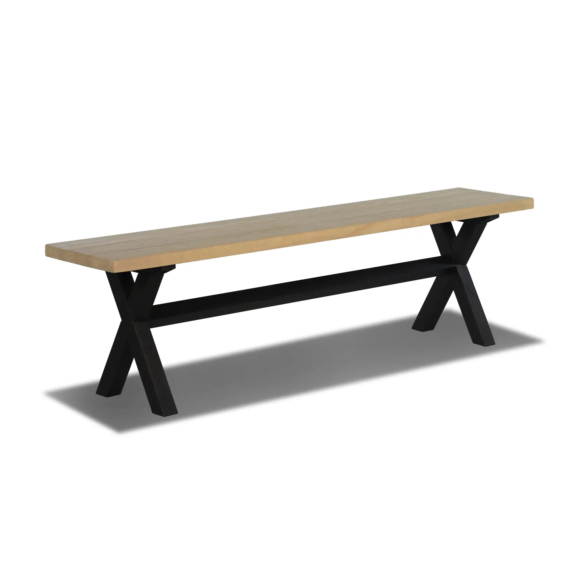 Solid Wood Bench - Cascais Style Handcrafted Wooden Bench for Patio, Garden, or Entryway - Durable & Weather-Resistant Outdoor Seating