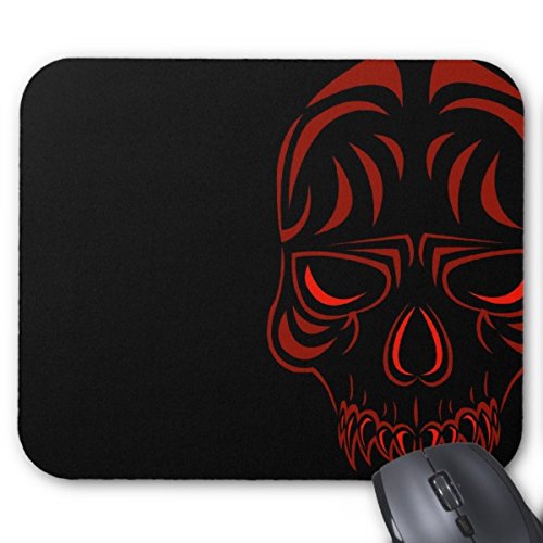 Julyou Gaming Mouse Pad with Fanged Skull Design - Non-Slip Rubber Base, Smooth Surface for Precise Control - Perfect for PC, Laptop, Office & Gaming Setup