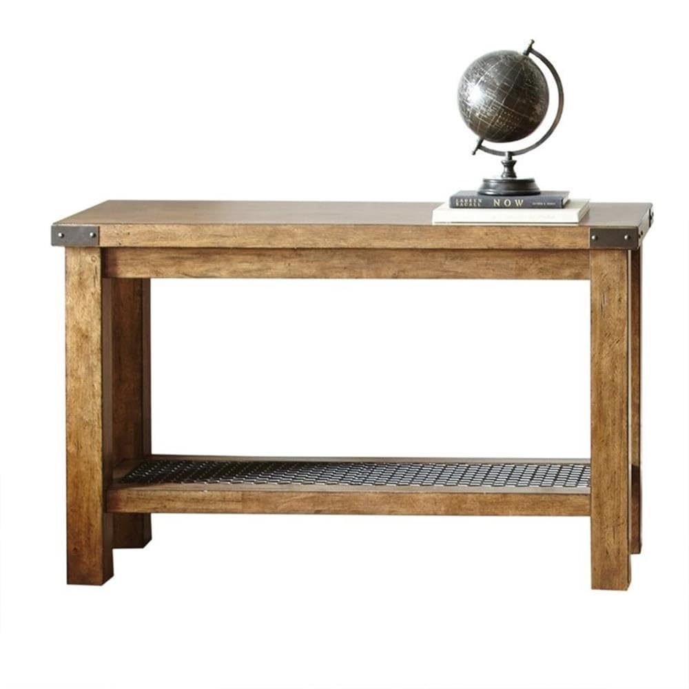 BOWERY HILL Modern Distressed Oak Console Table - Entryway Sofa Table, Hallway Accent Furniture for Living Room & Bedroom Decor