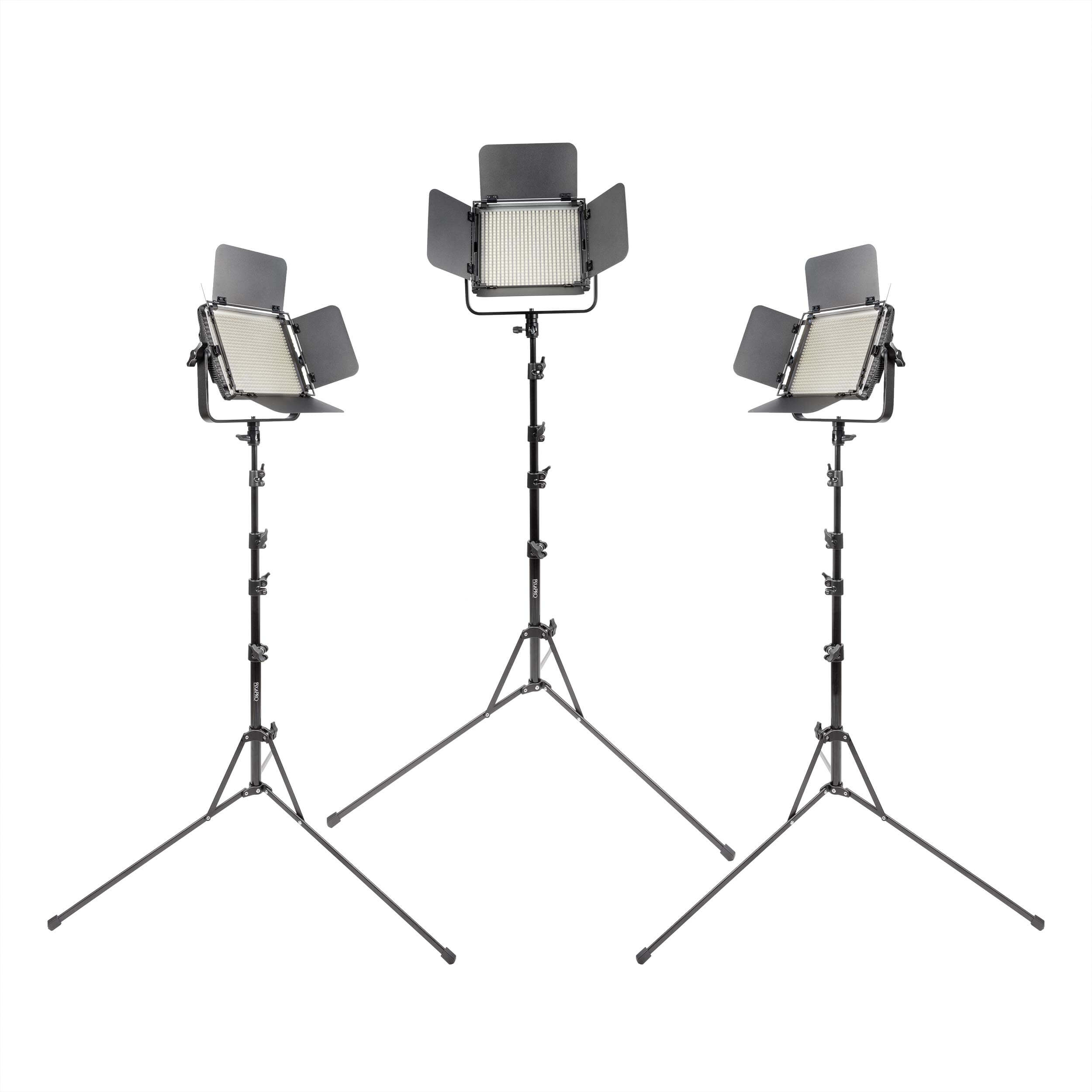 LECO 500S II Professional Daylight Balanced LED Video Light Kit - 3-Pack Studio Lighting for YouTube, Photography, Film Making & Live Streaming