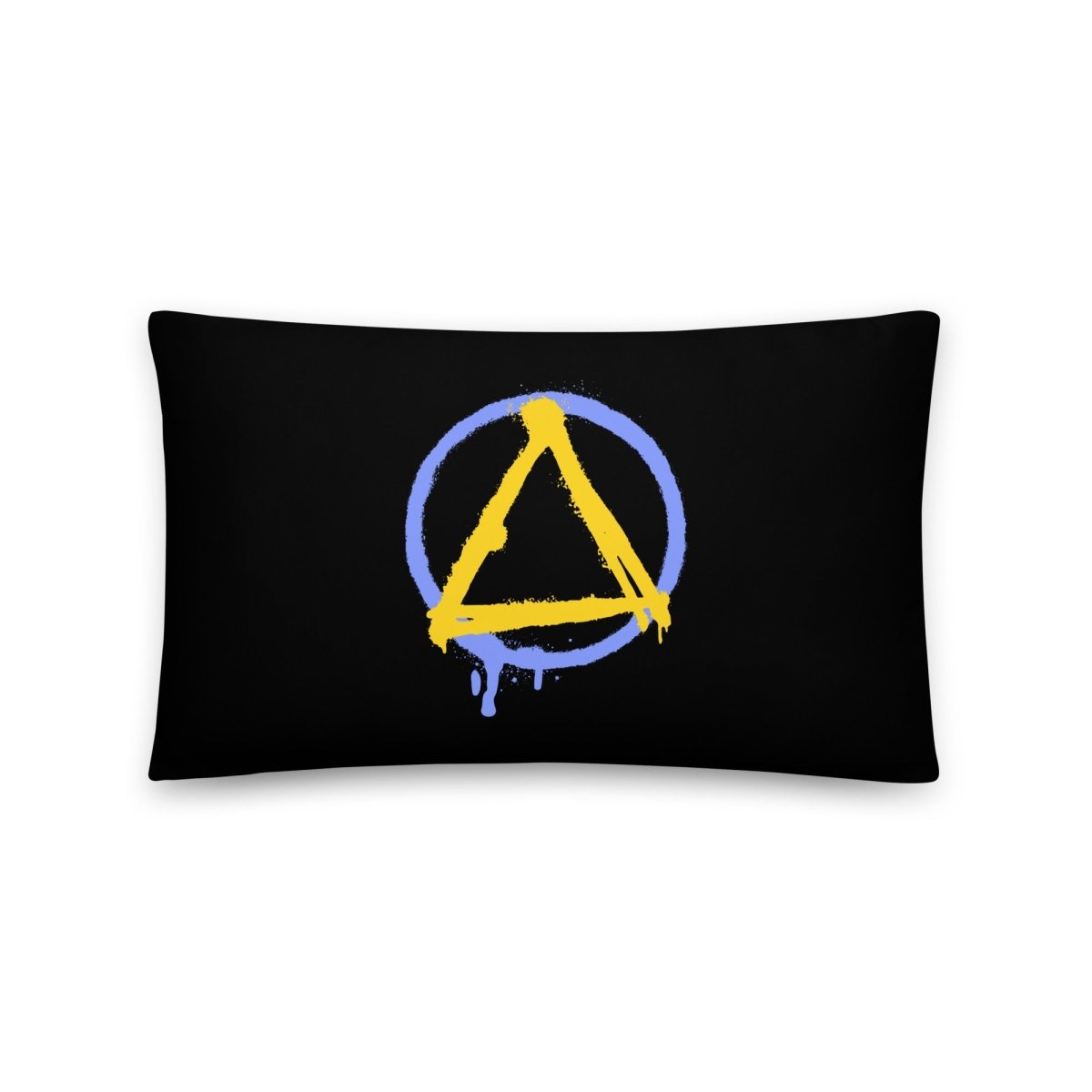 Graffiti Sobriety Symbol 'Nope' Throw Pillow - Motivational Decor for Recovery Rooms, AA Meetings & Sober Living Spaces
