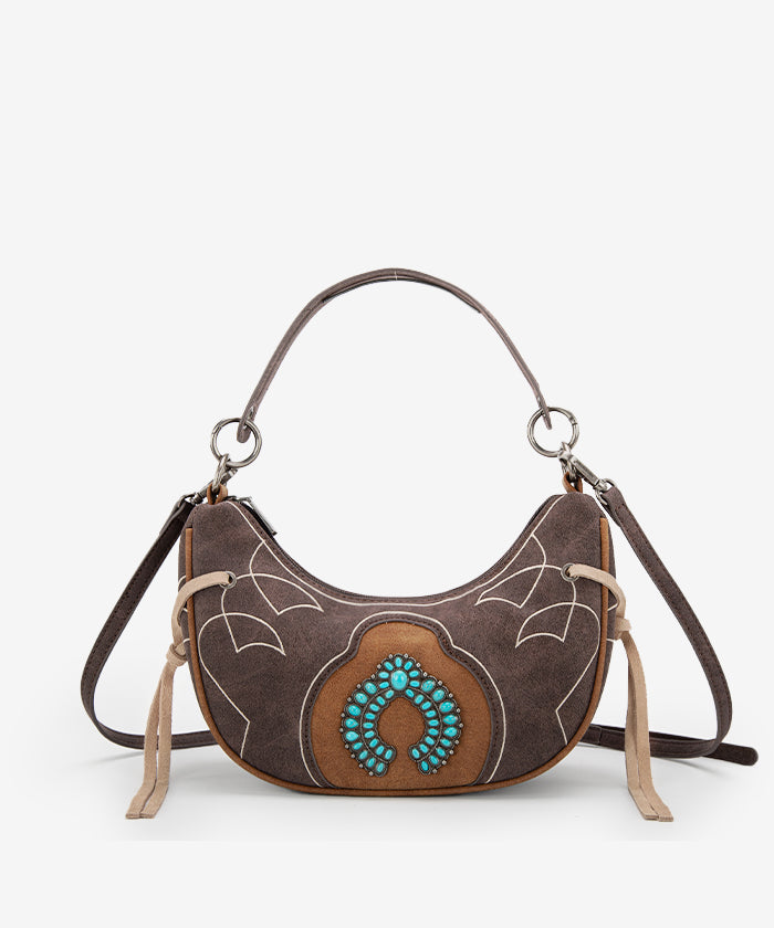 Montana West Concho Luna Crossbody Bag for Women - Stylish Leather Purse with Adjustable Strap, Perfect for Daily Use, Travel & Shopping