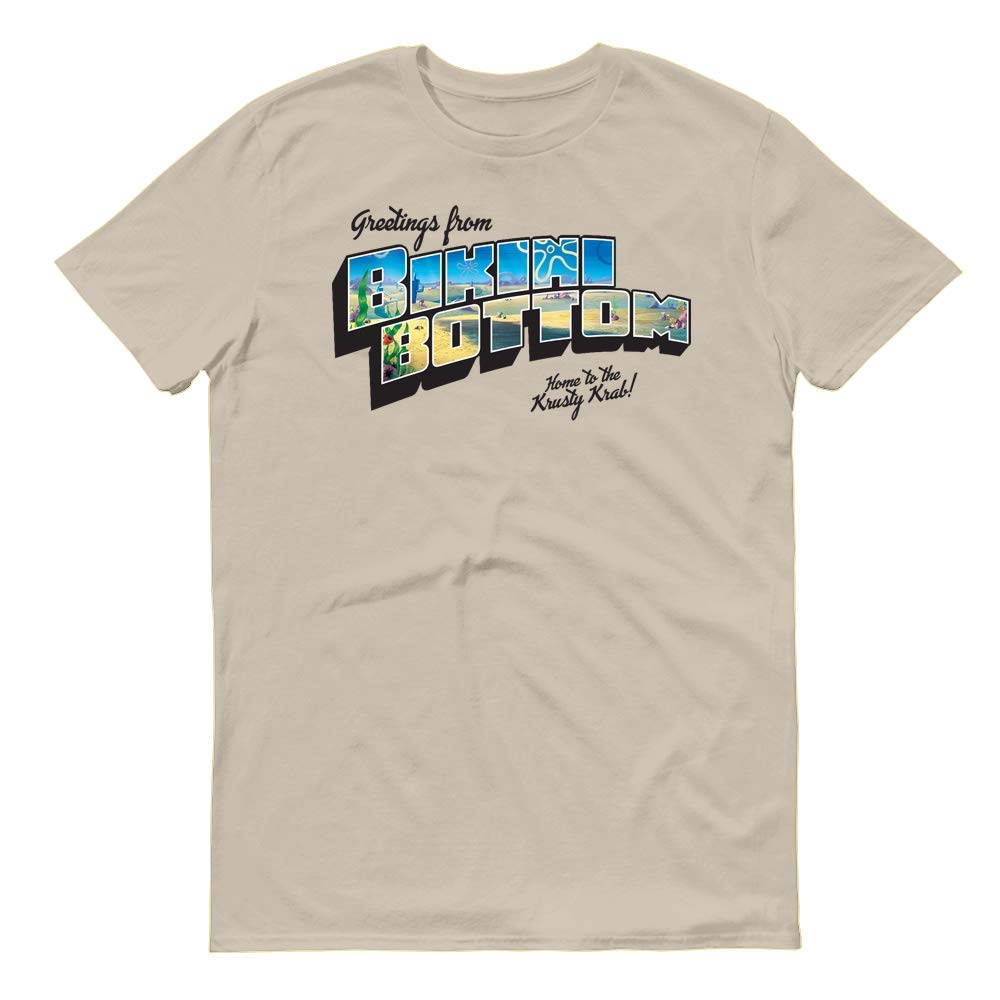 SpongeBob SquarePants T-Shirt for Adults - Sponge on The Run Movie Design - Bikini Bottom Themed Short Sleeve Cotton Tee - Perfect for Casual Wear, Cosplay, and SpongeBob Fans