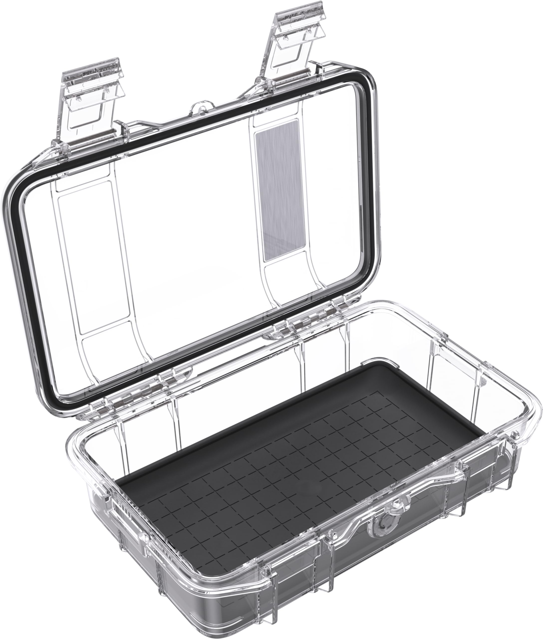 **Pelican M50 Micro Waterproof Case - Dry Box for iPhone, GoPro, Cameras | Shockproof, Dustproof, Airtight Protection | Perfect for Camping, Fishing, Hiking, Kayaking & Beach Adventures (Black/Clear)**