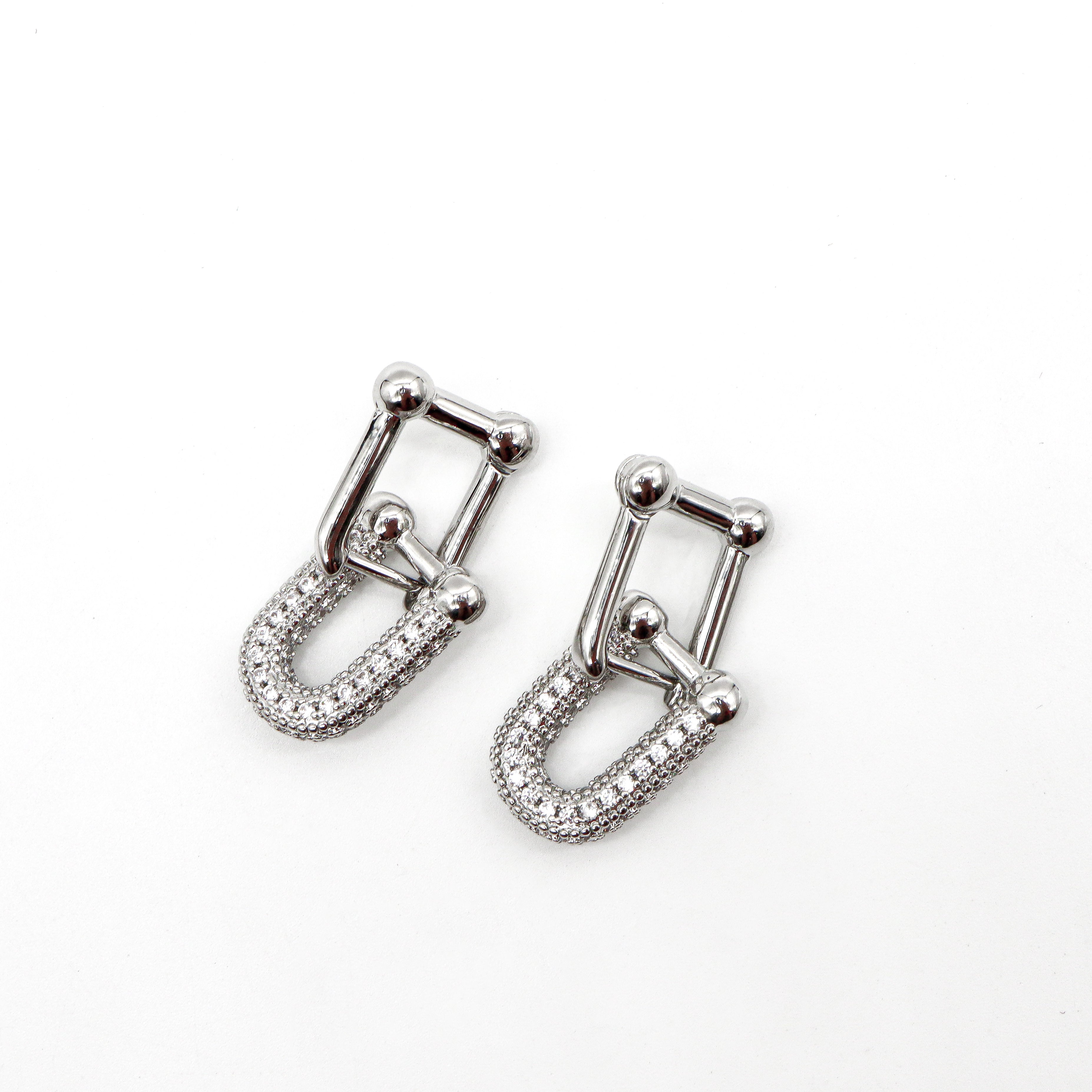 18K Gold Plated Shimmering Link Earrings for Women - Elegant Dangle Drop Earrings for Party, Wedding & Evening Wear - Hypoallergenic Fashion Jewelry Gift
