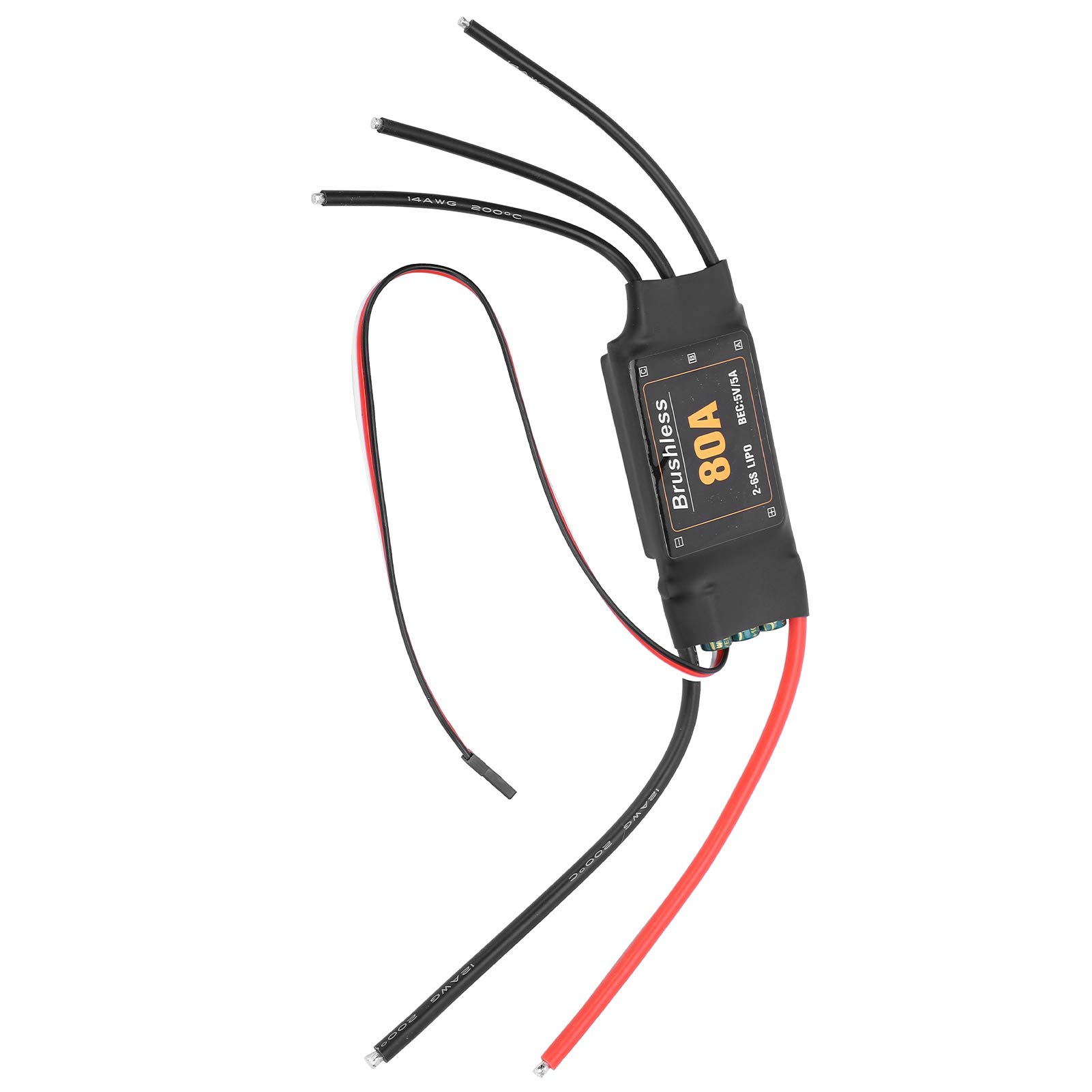 RiToEasysports 80A Brushless ESC - High Precision RC Speed Controller for RC Airplane & Helicopter | Waterproof & Durable | Perfect for FPV Racing & Aerial Photography