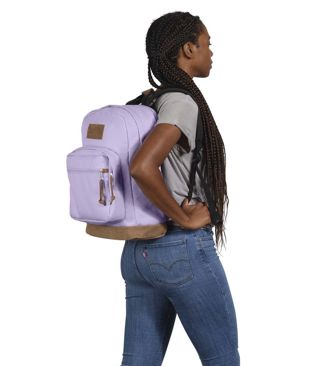 JanSport Right Pack Backpack Premium - Lightweight Laptop Backpack for School & Travel, Durable Pastel Lilac Daypack for Students & Professionals | Perfect for Commuting, College & Outdoor Adventures