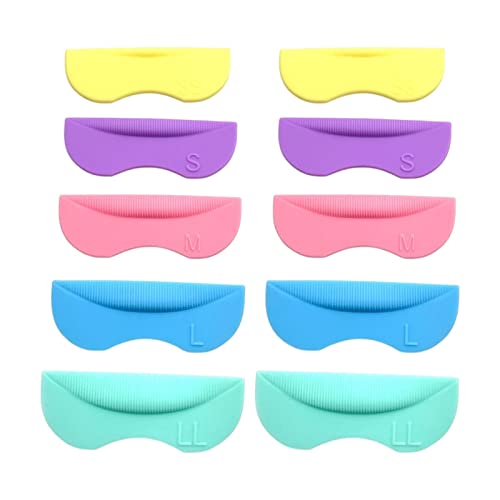 10Pcs Reusable Eyelash Perm Pads - Colorful Lash Separator & Lifting Tool with Different Curl Levels for Lash Perming & Curling - Perfect for Salon Professionals & DIY Home Lash Treatments