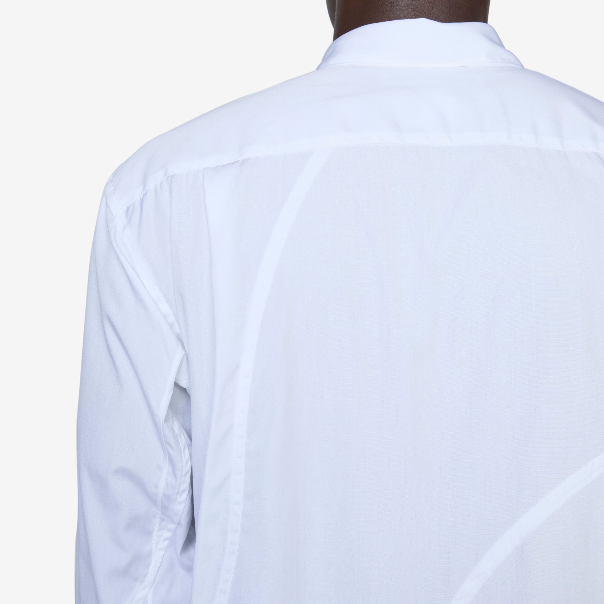 Stylish White Panelled Shirt for Men & Women | Trendy Casual Button-Up Top for Office, Date Night & Everyday Wear