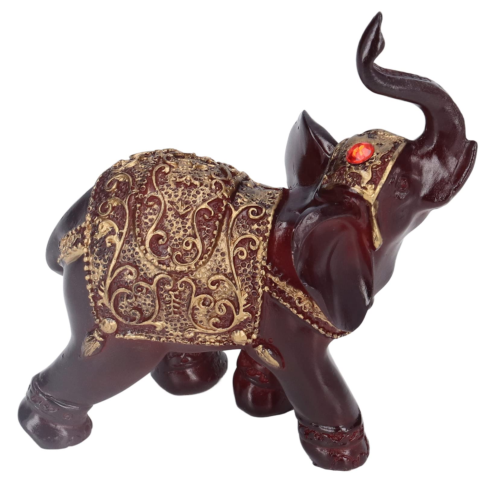 Premium Resin Elephant Figurine - Lucky Home & Office Decor for Bedroom, Desk, and Workspace | Feng Shui Gift & Zen Decorations
