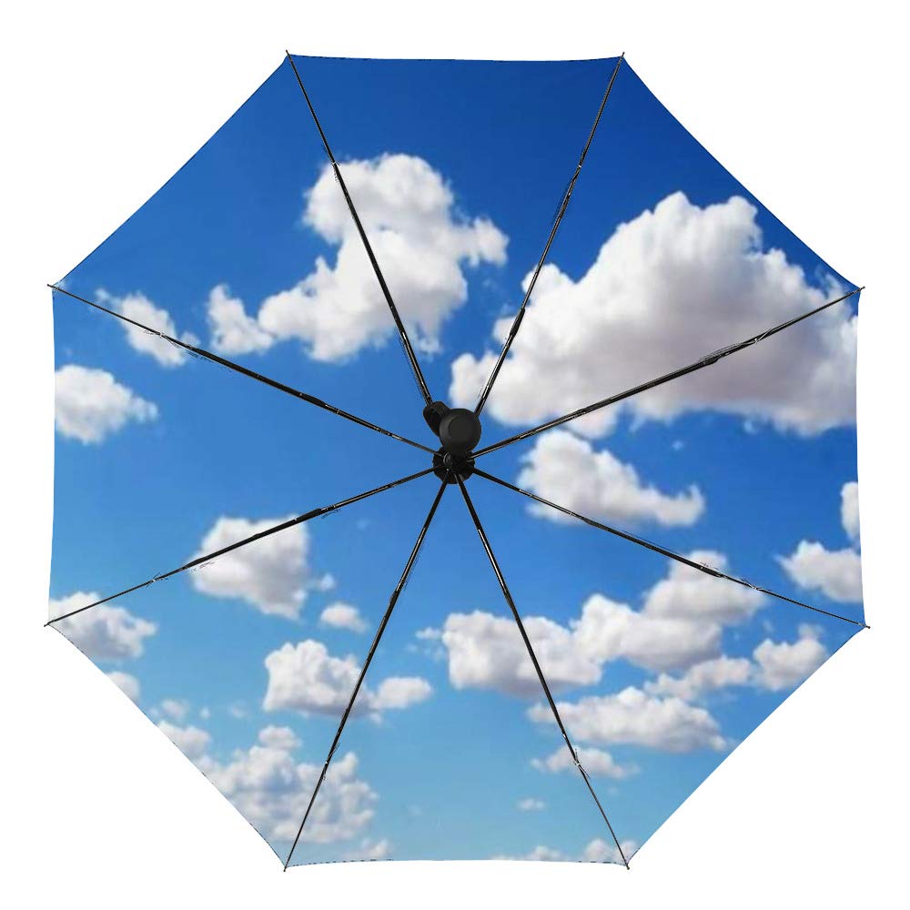Windproof Automatic Travel Umbrella - Compact Folding Umbrella for Sun & Rain Protection - Waterproof Portable Umbrella for Women, Men & Kids - Perfect for Commuting, Travel & Outdoor Activities