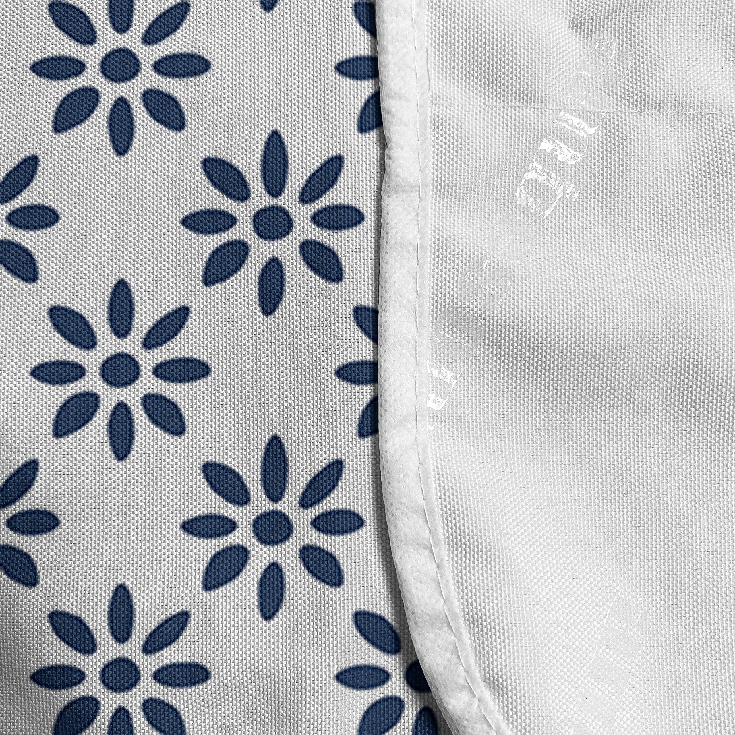 Ambesonne Floral Microwave Cover - Blue Abstract Flower Petals Design, Waterproof Kitchen Organizer with Pockets, 36