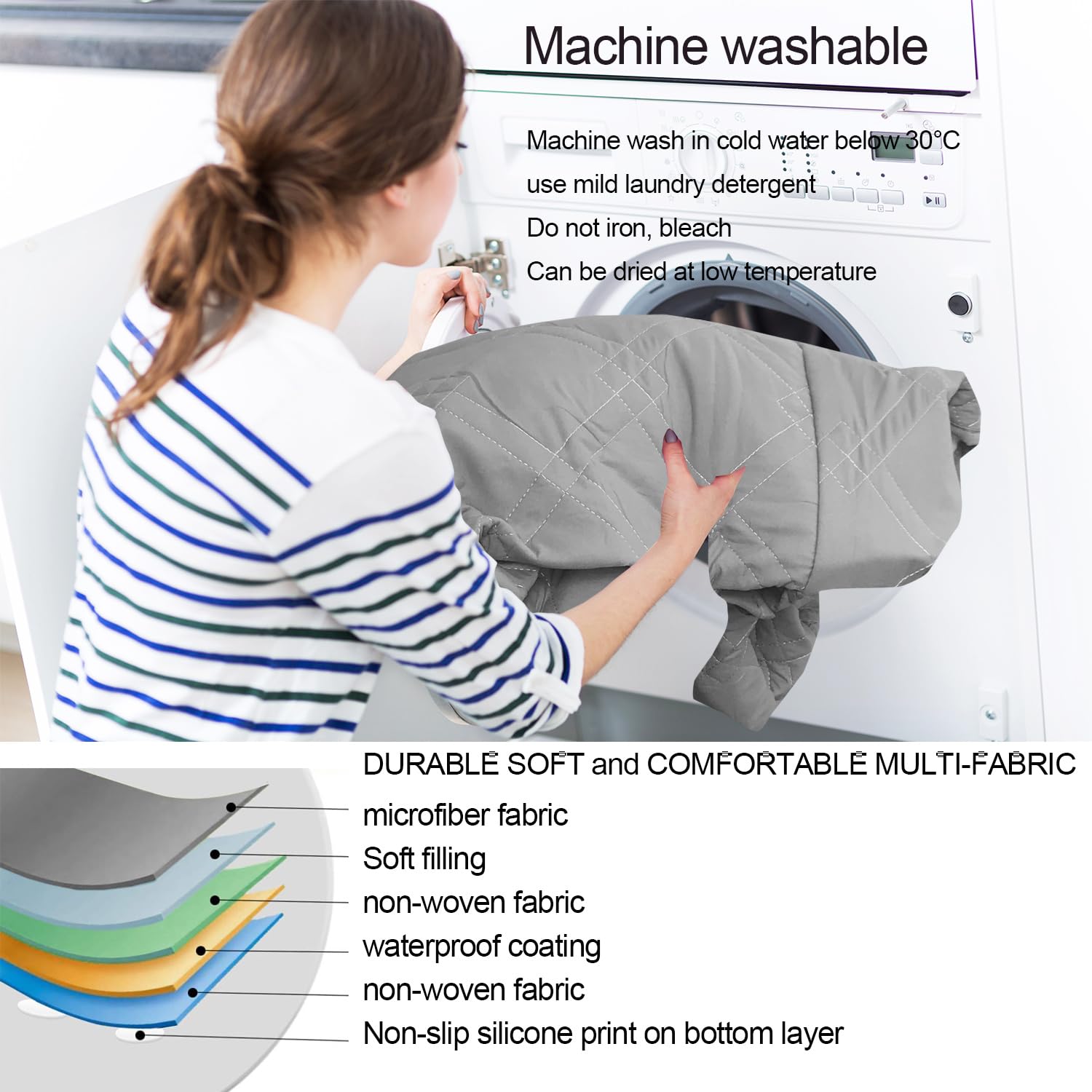 Premium Back to Back Boat Seat Covers - Waterproof Replacement Lounge Covers with Soft Microfiber Fabric (2-Pack Light Gray) - Perfect for Marine, Fishing & Outdoor Boating Activities