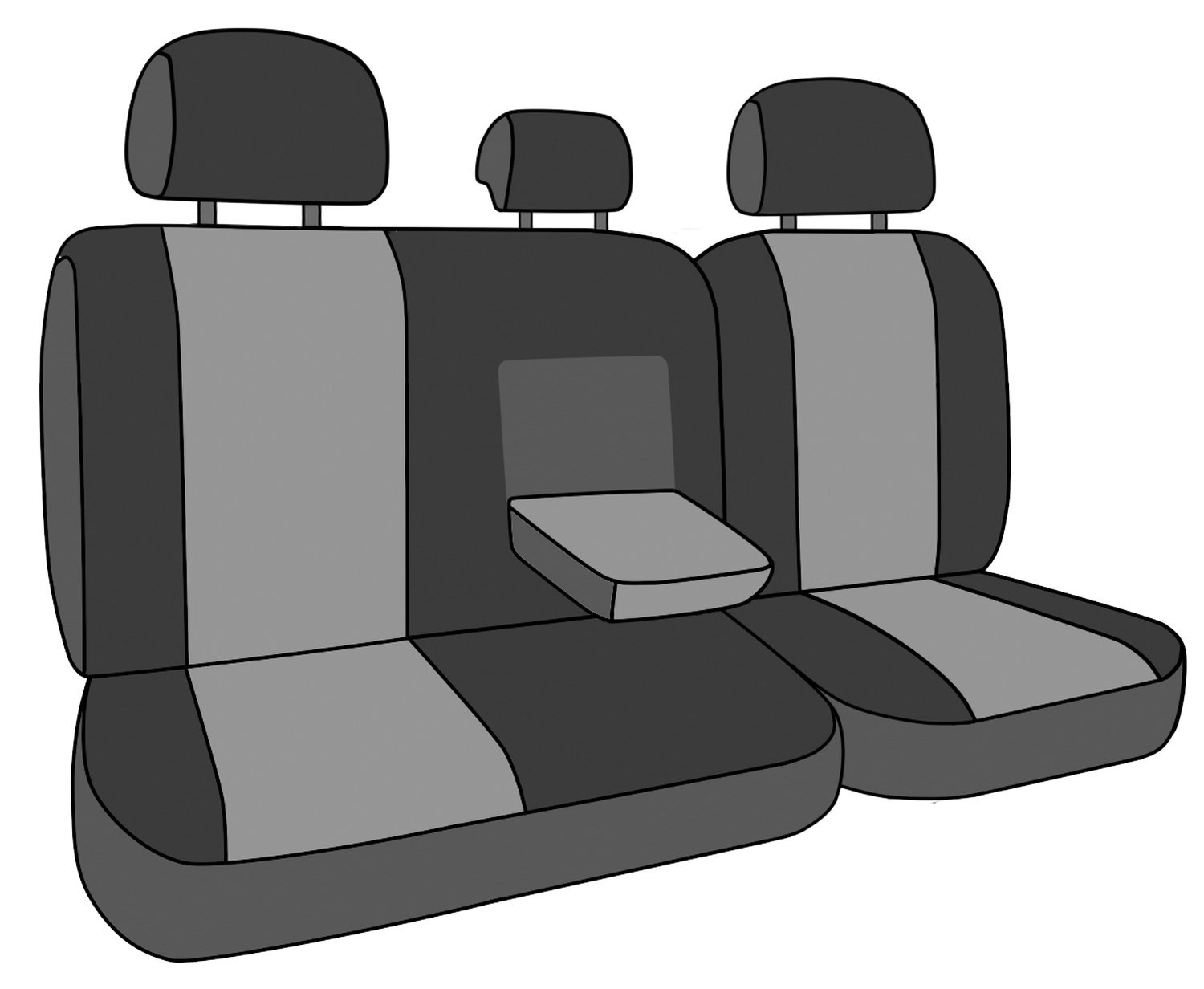 CalTrend 40/60 Split Bench Seat Covers for 2005-2006 Toyota Tundra - Durable Cordura Fabric with Blue Insert & Trim | Perfect for Off-Roading, Camping & Daily Driving Protection