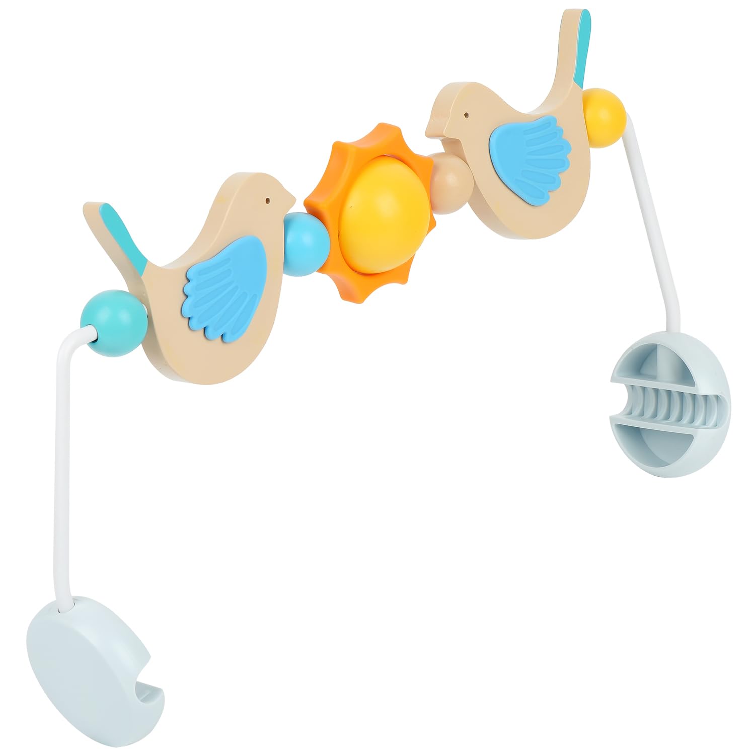 Impresa Wooden Toy Bar for BabyBjorn Bouncer - Natural Wood Baby Toy for Motor Skill Development - Perfect for Playtime, Tummy Time & Sensory Stimulation