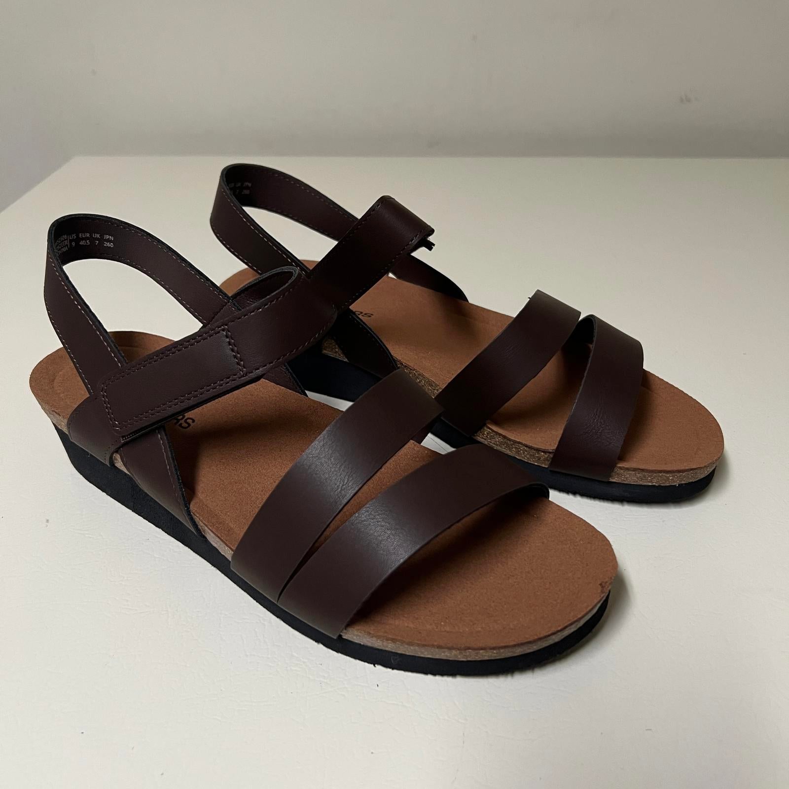 Stylish Brown Wedge Sandals for Women | Comfortable Summer Casual Shoes | Size 9 | Perfect for Beach, Vacation & Everyday Wear
