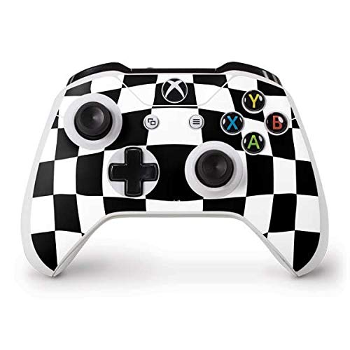 Skinit Custom Gaming Skin for Xbox One S Controller - Black & White Checkerboard Design | Durable Vinyl Decal for Enhanced Grip & Protection | Perfect for Gamers & Collectors