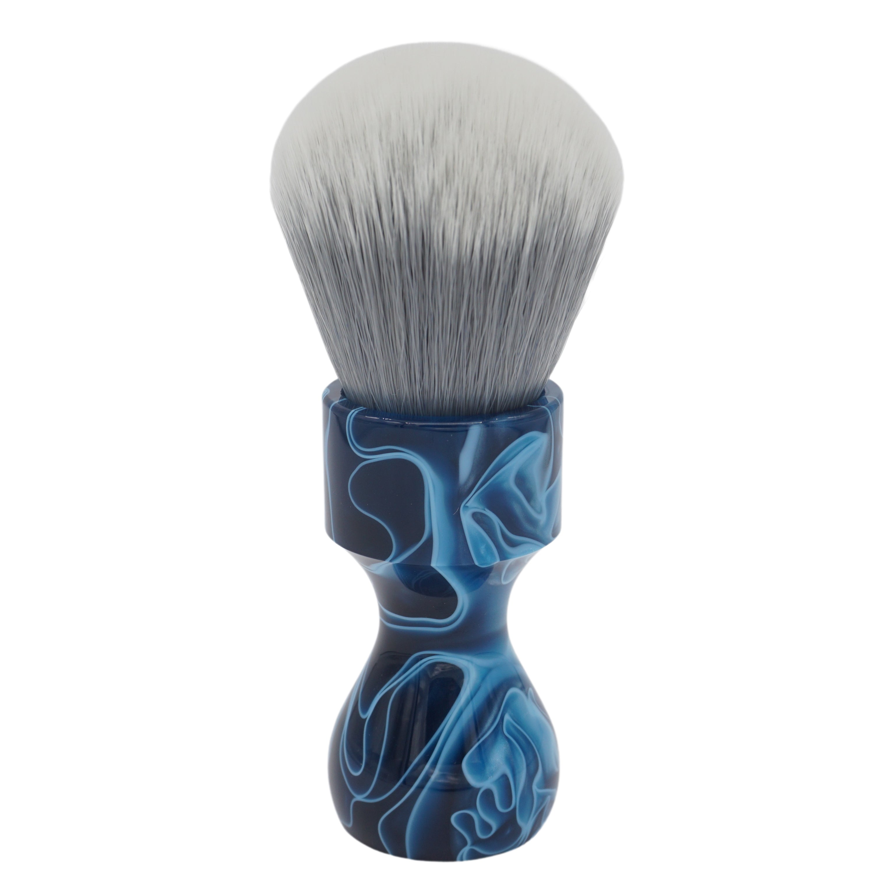 AP Shave Co. 28mm Silksmoke Synthetic Shaving Brush - Premium Blue Shaving Brush for Men - Perfect for Wet Shaving, Beard Grooming & Luxury Skincare Routine
