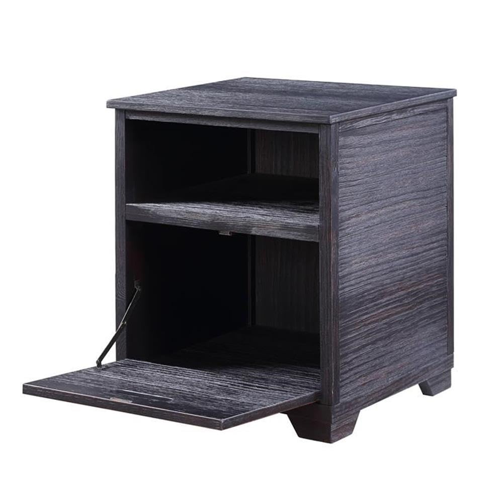 Acme Kamilia End Table in Antique Black - Small Nightstand for Bedroom, Living Room Side Table - Perfect for Coffee, Books & Decor