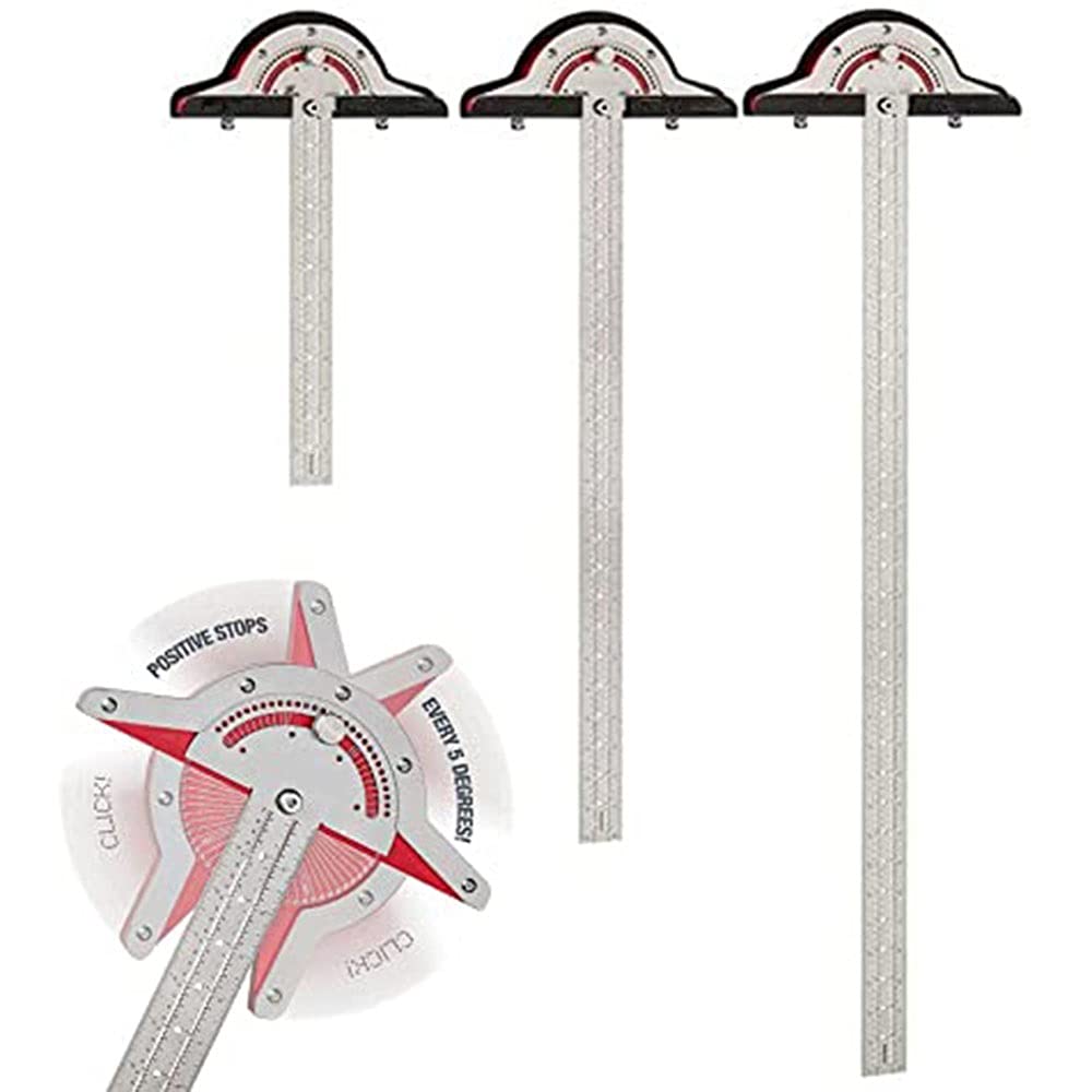 15 Inch Adjustable Angle Finder Protractor Ruler - Precision Woodworking Tool for Craftsmen, DIY Projects & Carpentry - Measure Angles with Ease for Perfect Cuts & Joints