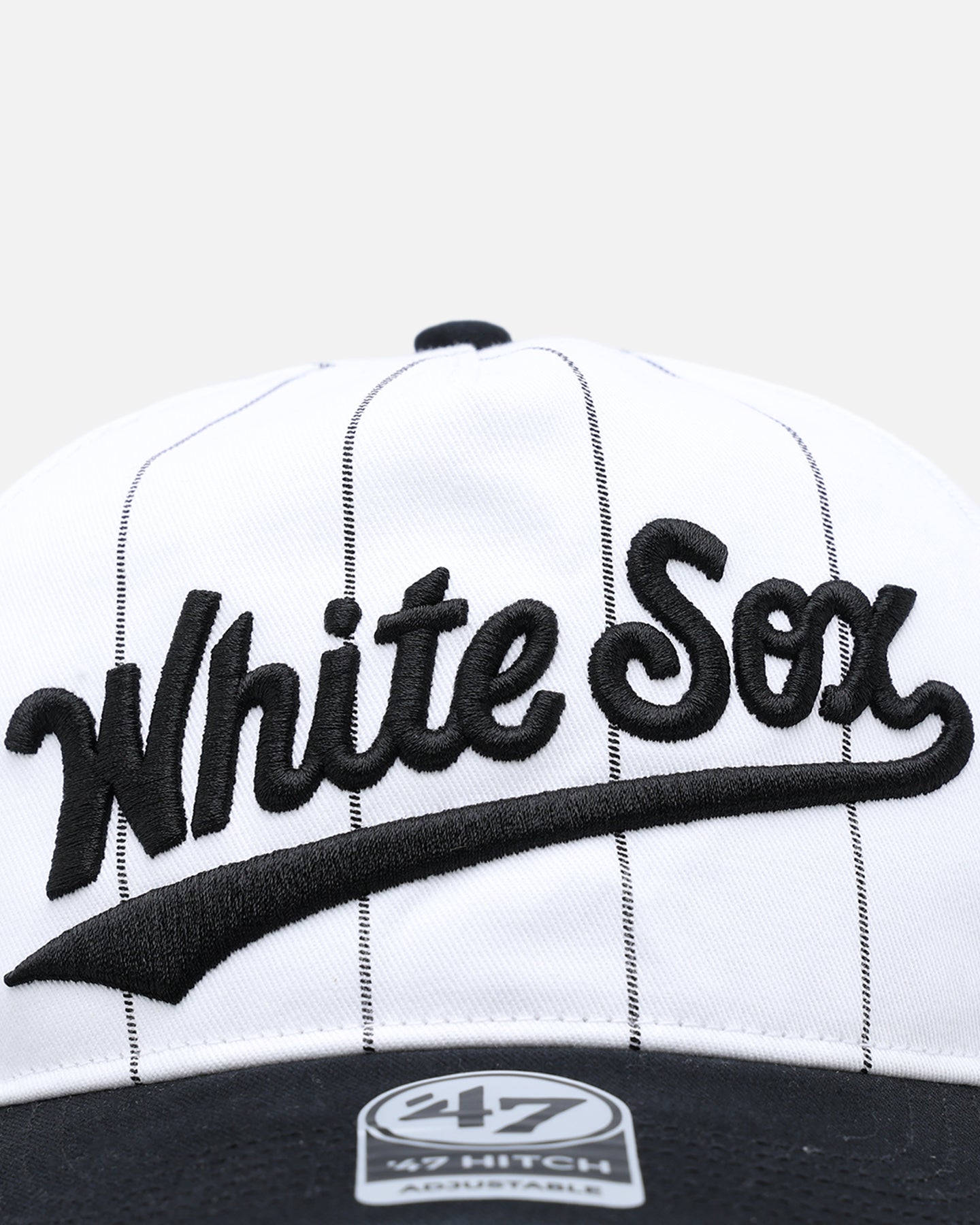 Chicago White Sox 'Double Header Pinstripe' Snapback Hat by '47 - Adjustable Hitch Back Design for Baseball Fans - Perfect for Game Day, Tailgating & Casual Wear