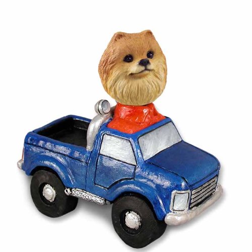 Pomeranian Red Pickup Dog Collectible Figurine - Cute Collectible Dog Statue for Home Decor, Gift for Dog Lovers, Shelf Display