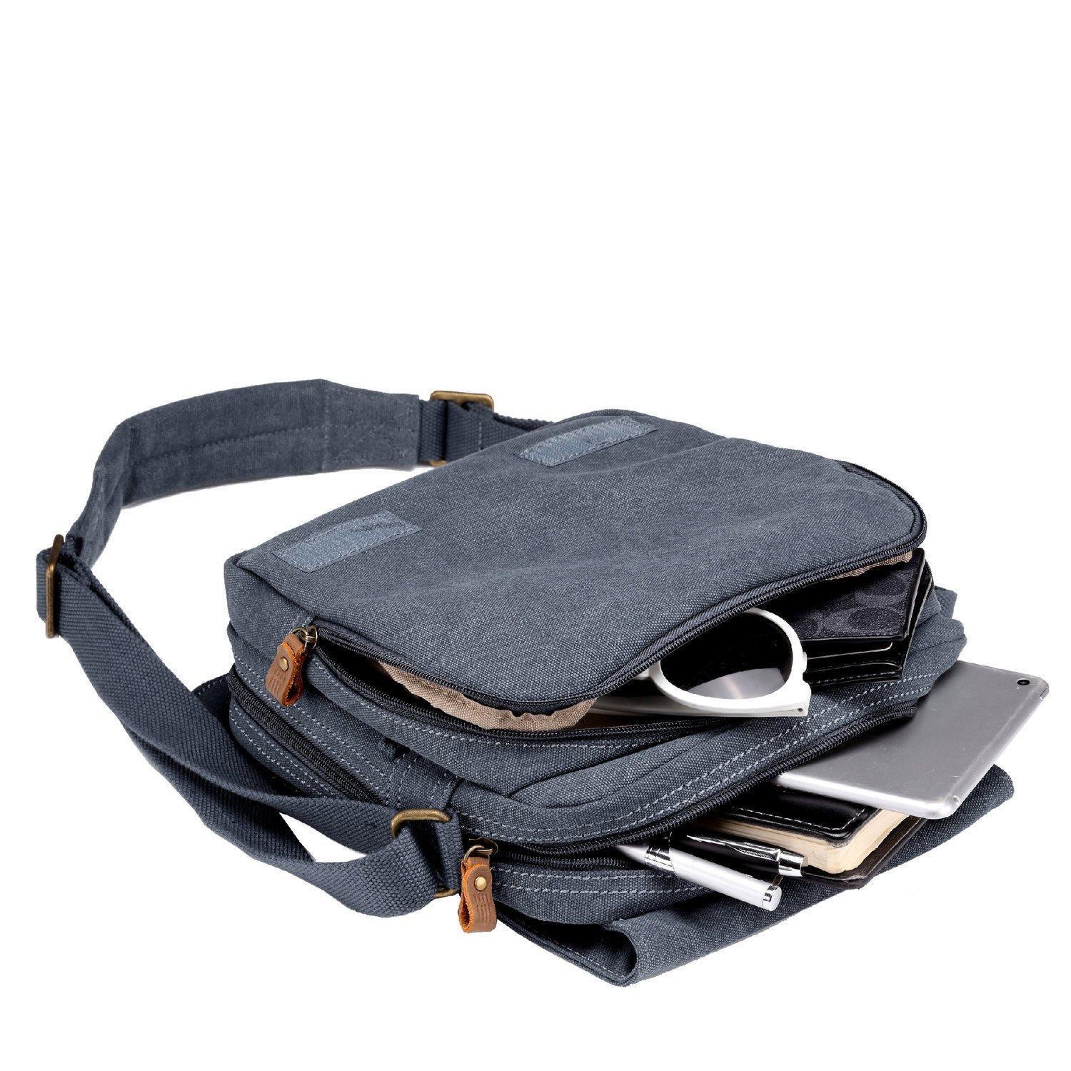 Troop London Classic Canvas Crossbody Bag for Men & Women - Stylish & Durable Shoulder Bag for Travel, Work & Everyday Use