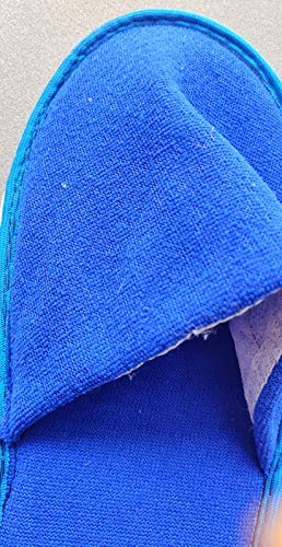 ZEONELY MART Unisex Comfort Disposable Slippers - Breathable Soft Hotel Slippers for Travel, Spa & Home Use - Free Size (Blue, 2 Pairs)