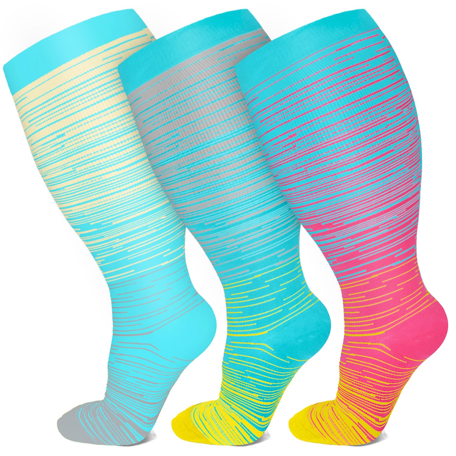 **Best Plus Size Compression Socks for Women & Men – Wide Calf 15-20 mmHg for Circulation Support & Recovery – Ideal for Travel, Work & Post-Workout Relief**