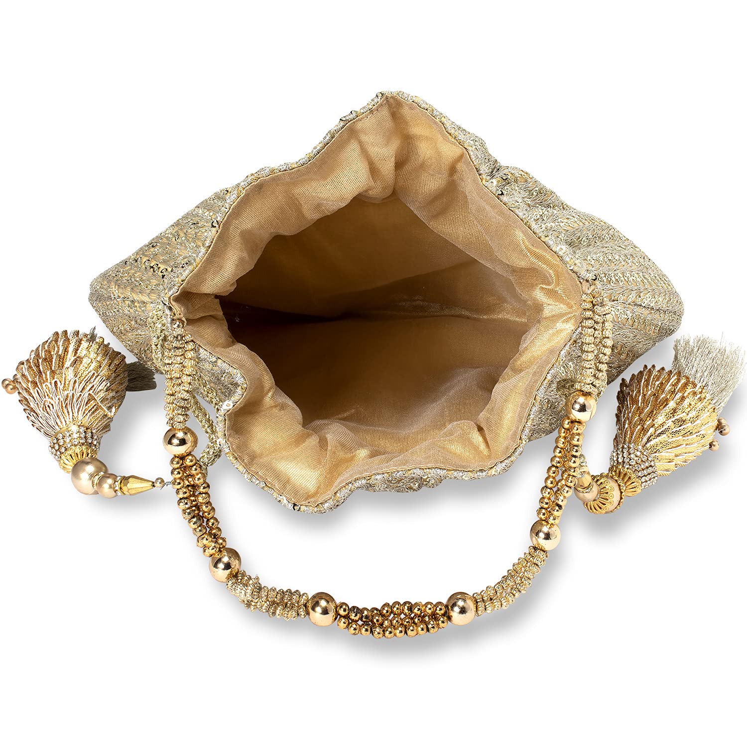 **Aheli Stylish Potli Bags for Women – Elegant Evening Clutch, Ethnic Bride Purse with Drawstring – Perfect for Weddings, Parties & Festive Occasions**
