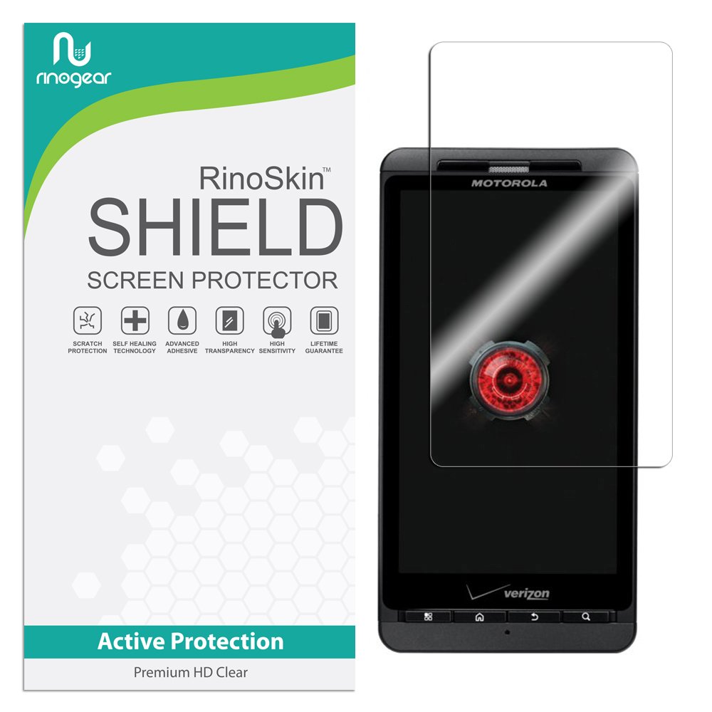 RinoGear Motorola Droid X2 Screen Protector - Case Friendly, Flexible TPU Film with Full Coverage - Perfect for Everyday Protection & Scratch Resistance