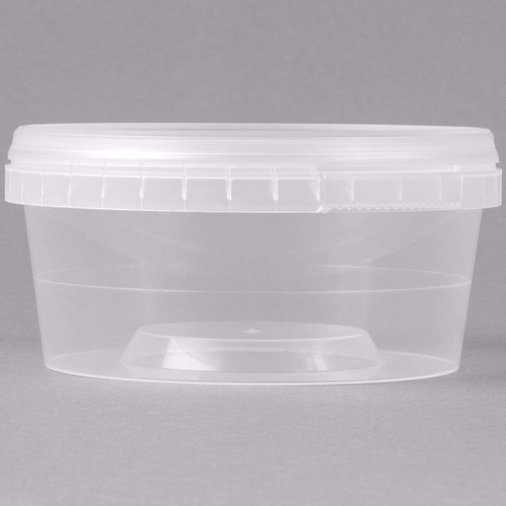 TableTop King 12 oz. Clear Tamper Evident Food Storage Containers with Lids - 50 Pack Bulk Case | Perfect for Delis, Restaurants & Meal Prep