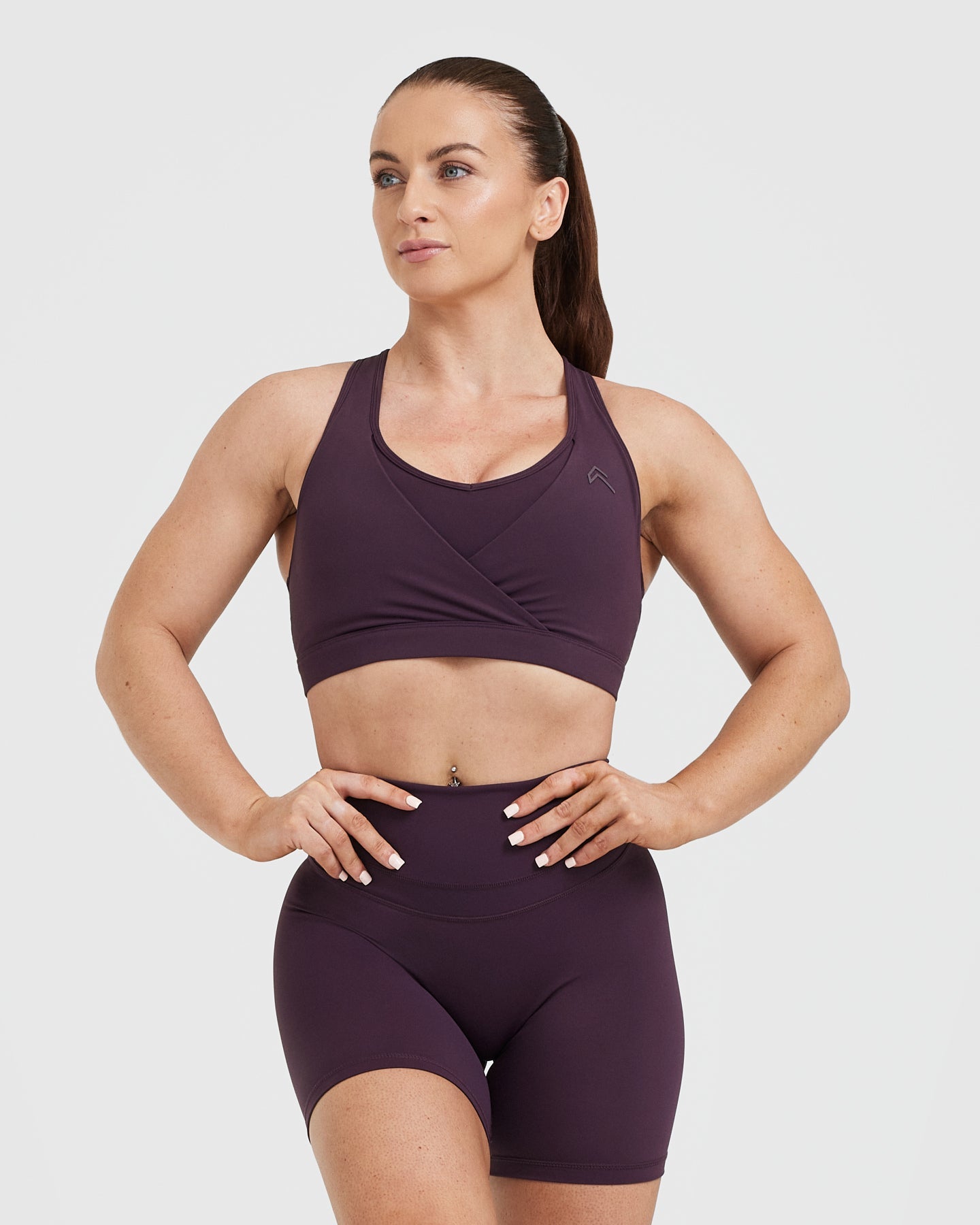 High-Performance Unified Layered Sports Bra for Women - Breathable & Supportive Activewear in Blackberry Purple | Perfect for Yoga, Running & Gym Workouts