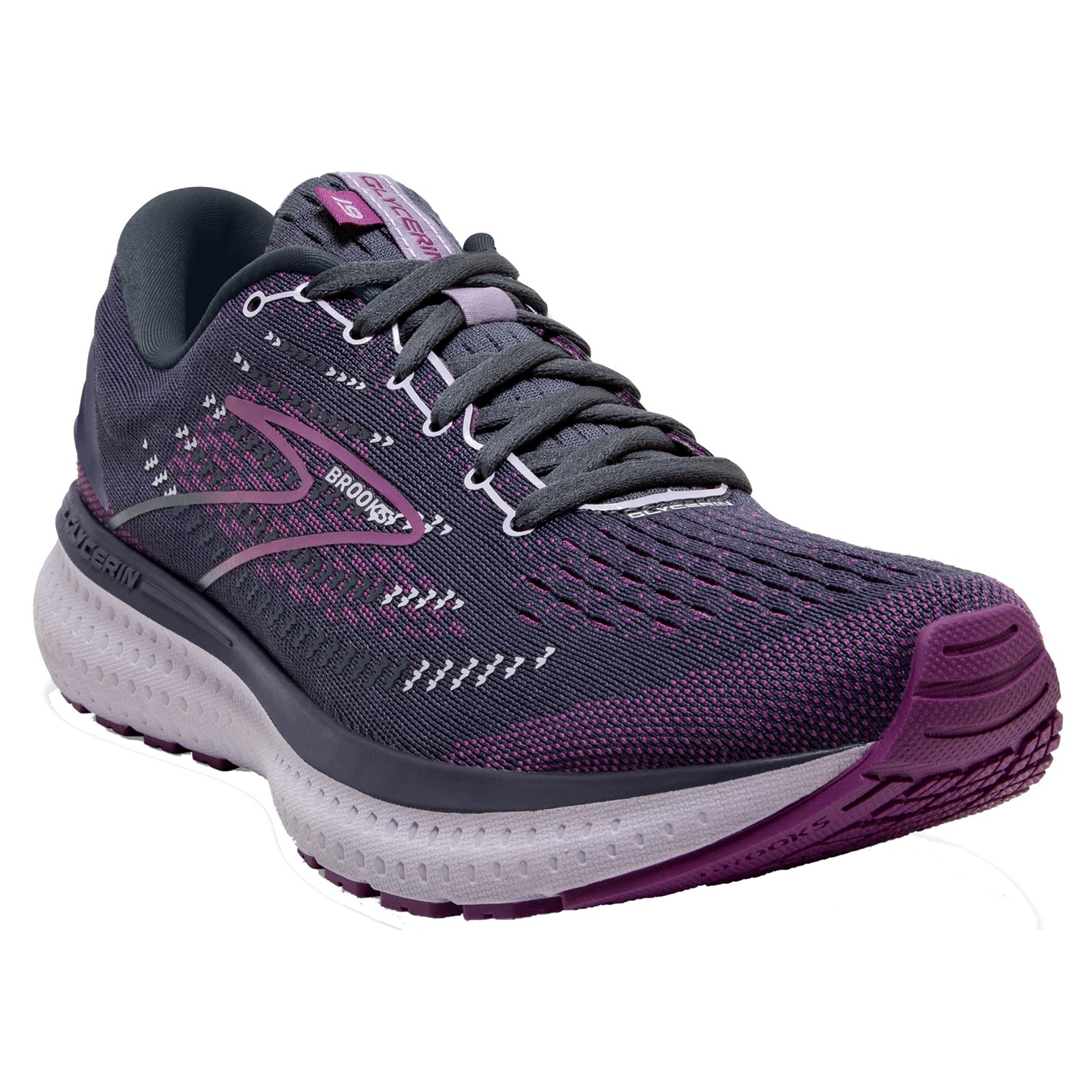 Brooks Glycerin 19 Women's Running Shoes - Cushioned Road Running Sneakers for High Mileage Training & Marathon - Lightweight Comfort for Long Distance Jogging & Gym Workouts