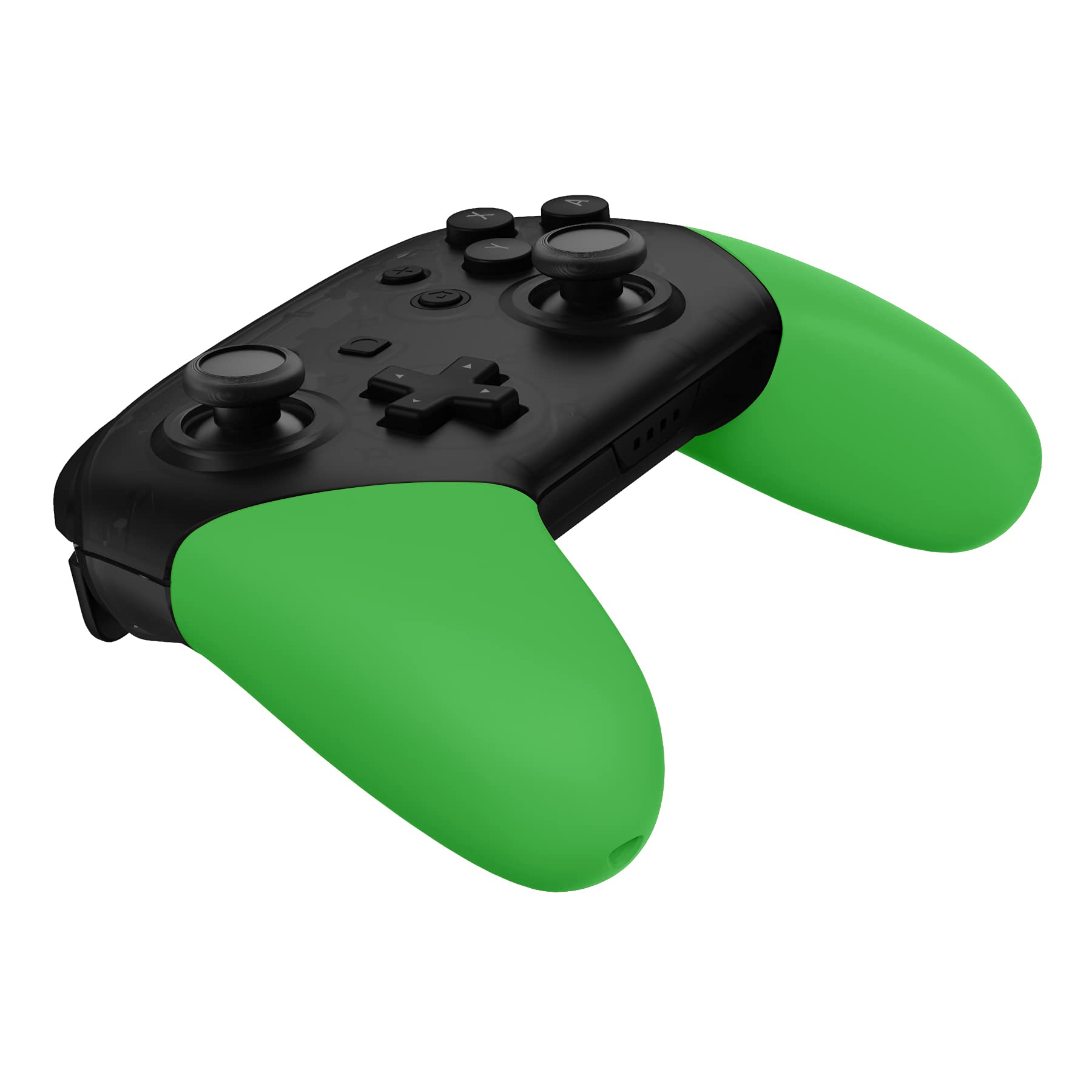 ExtremeRate Soft Touch Green Replacement Handle Grips for Nintendo Switch Pro Controller - DIY Grip Shell (Controller Not Included) - Perfect for Gaming, Comfort & Customization