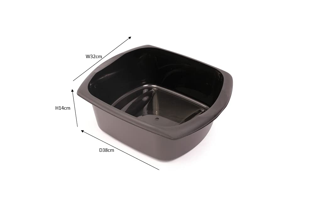 508067 Rectangular Washing Up Bowl - Roasted Red, 9.5 Liter Capacity - Perfect for Kitchen Sink, Dishwashing & Food Prep