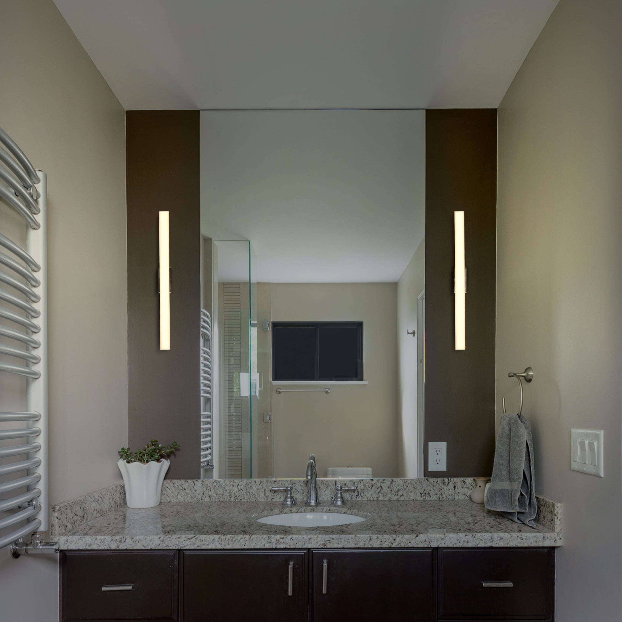 VONN Procyon VMW11200CH 24-Inch Chrome LED Vanity Light - Modern Bathroom Mirror Lighting for Makeup & Grooming