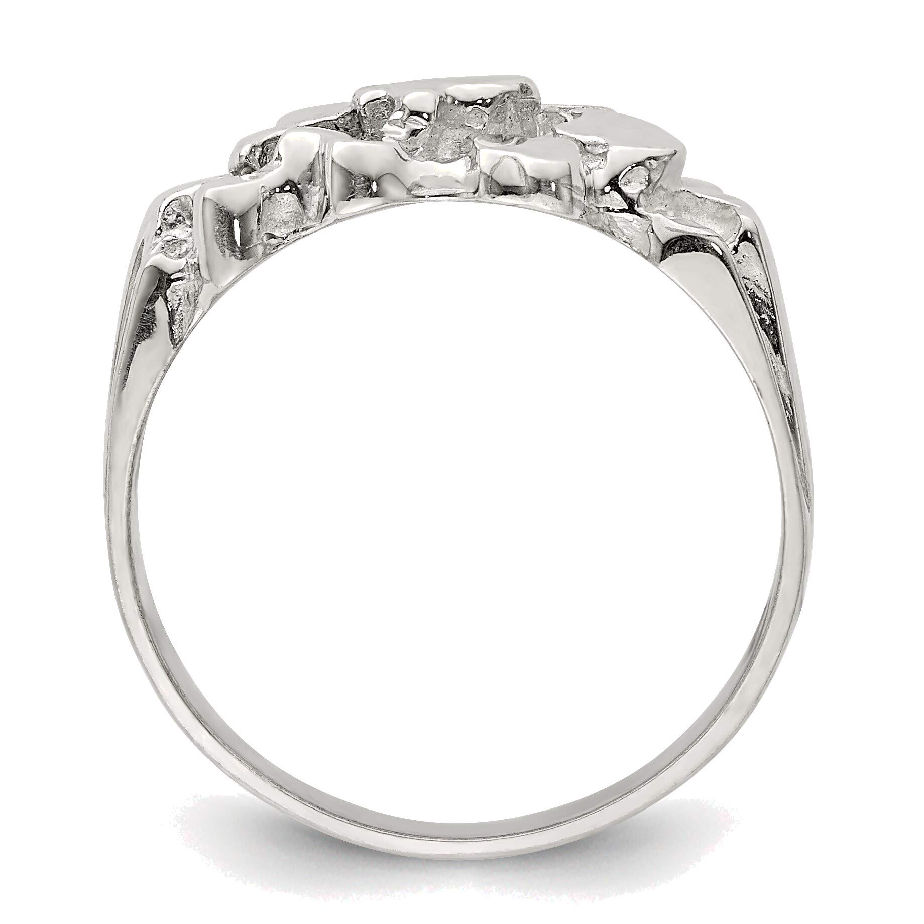 Bonyak Jewelry Solid Sterling Silver Women's Nugget Ring - Size 8 | Elegant Minimalist Stackable Ring for Everyday Wear, Gift for Her, Wedding, Anniversary & Special Occasions