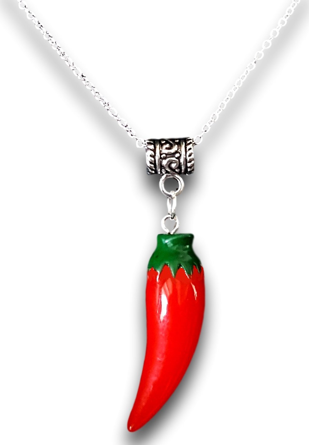 Red Chili Pepper Pendant Necklace - Handmade Bohemian Style Jewelry for Women - Perfect Gift for Christmas, Birthday & Valentine's Day - Great for Boho Fashion, Festivals & Everyday Wear