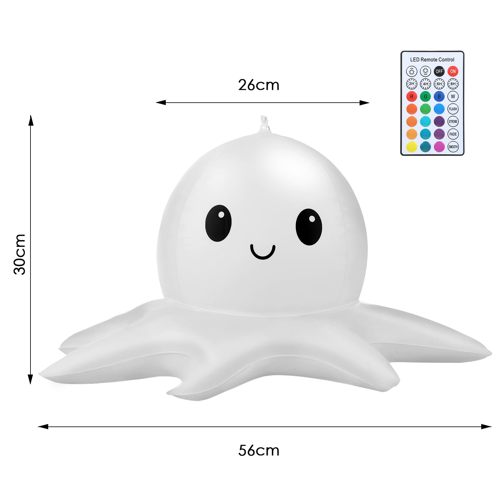 2 Pack Solar Floating Pool Lights with Remote - Dimmable & Timer Octopus Inflatable Lights for Above Ground Pools, Perfect for Night Swimming, Garden Parties, and Christmas Decorations